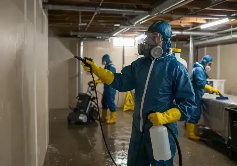 Basement Sanitization and Antimicrobial Treatment process in Jenison, MI